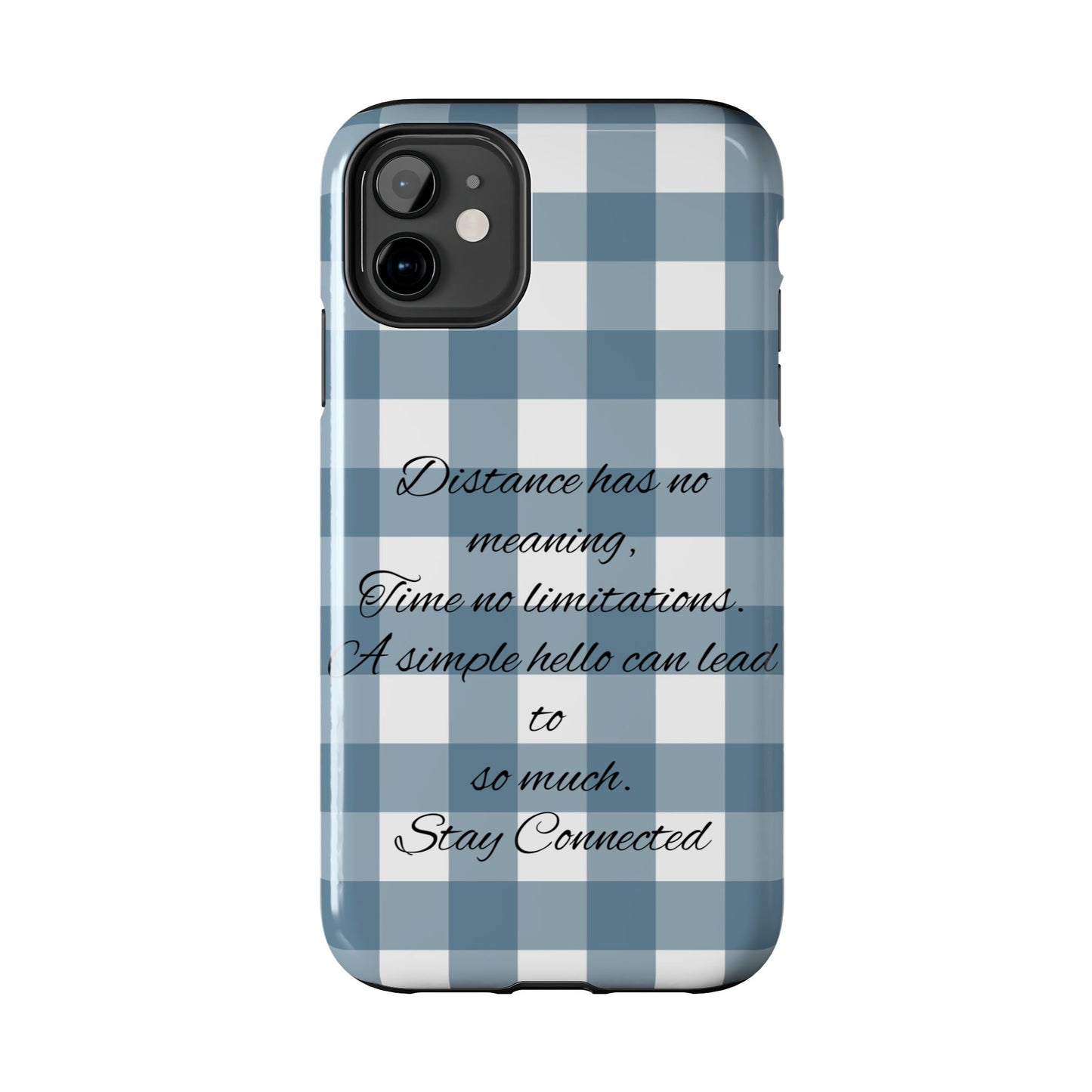 Blue checkered / Tough Phone Cases