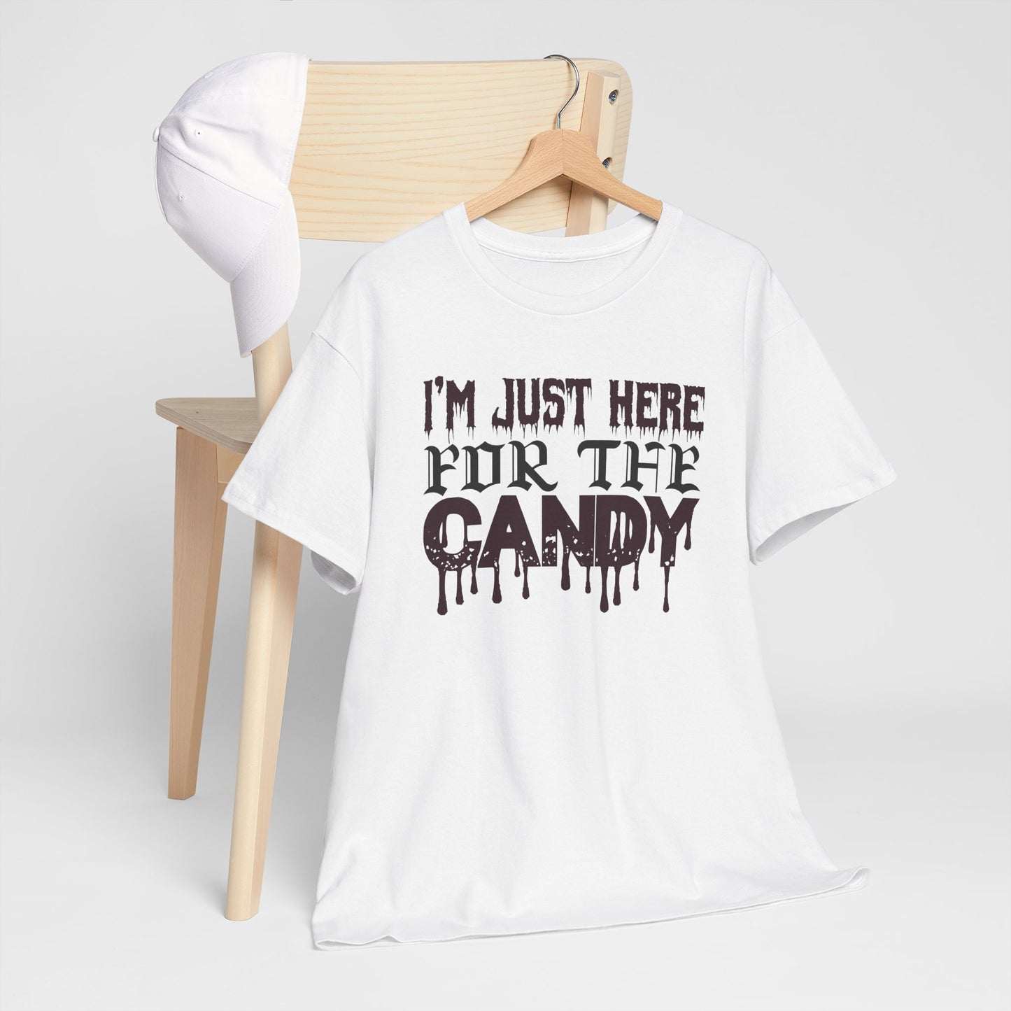 I'm just hear for the candy / Halloween Unisex Heavy Cotton Tee