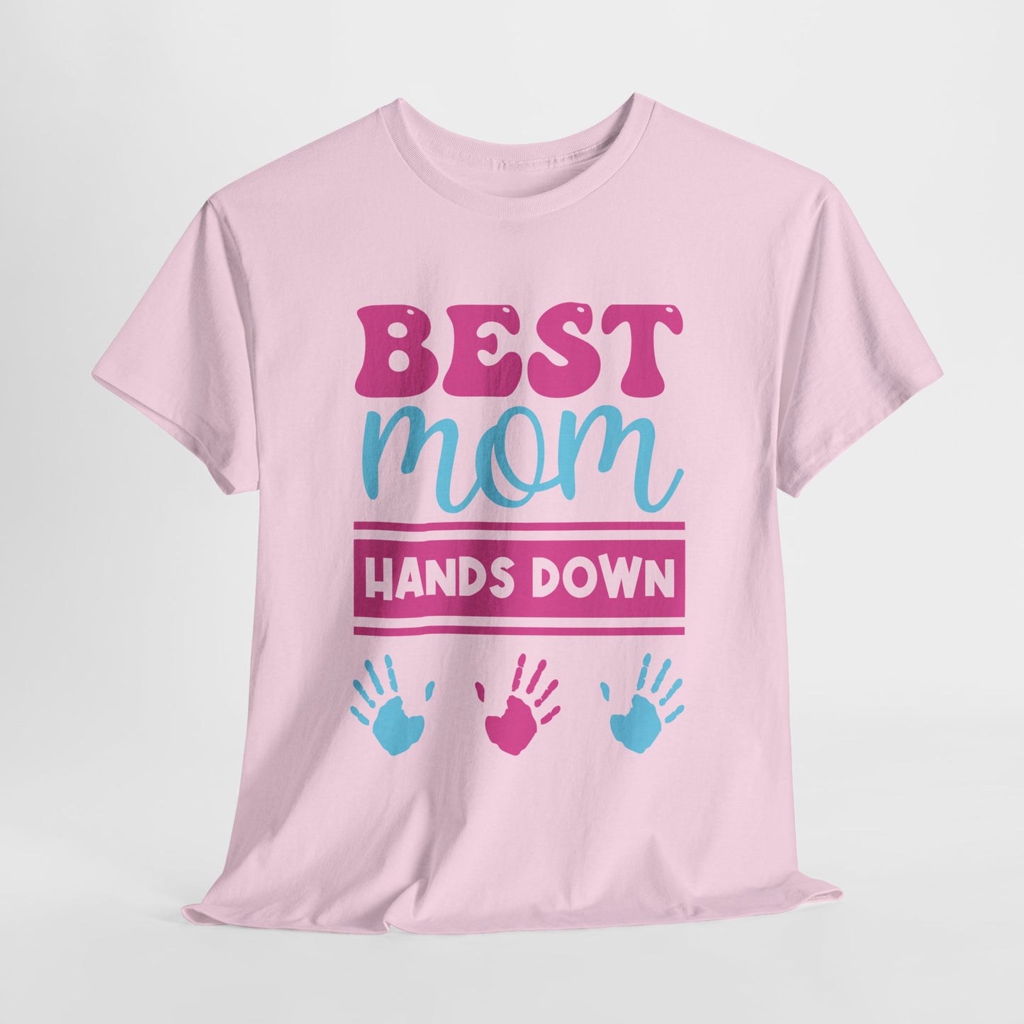 Best Mom Hands Down Unisex Heavy Cotton Tee