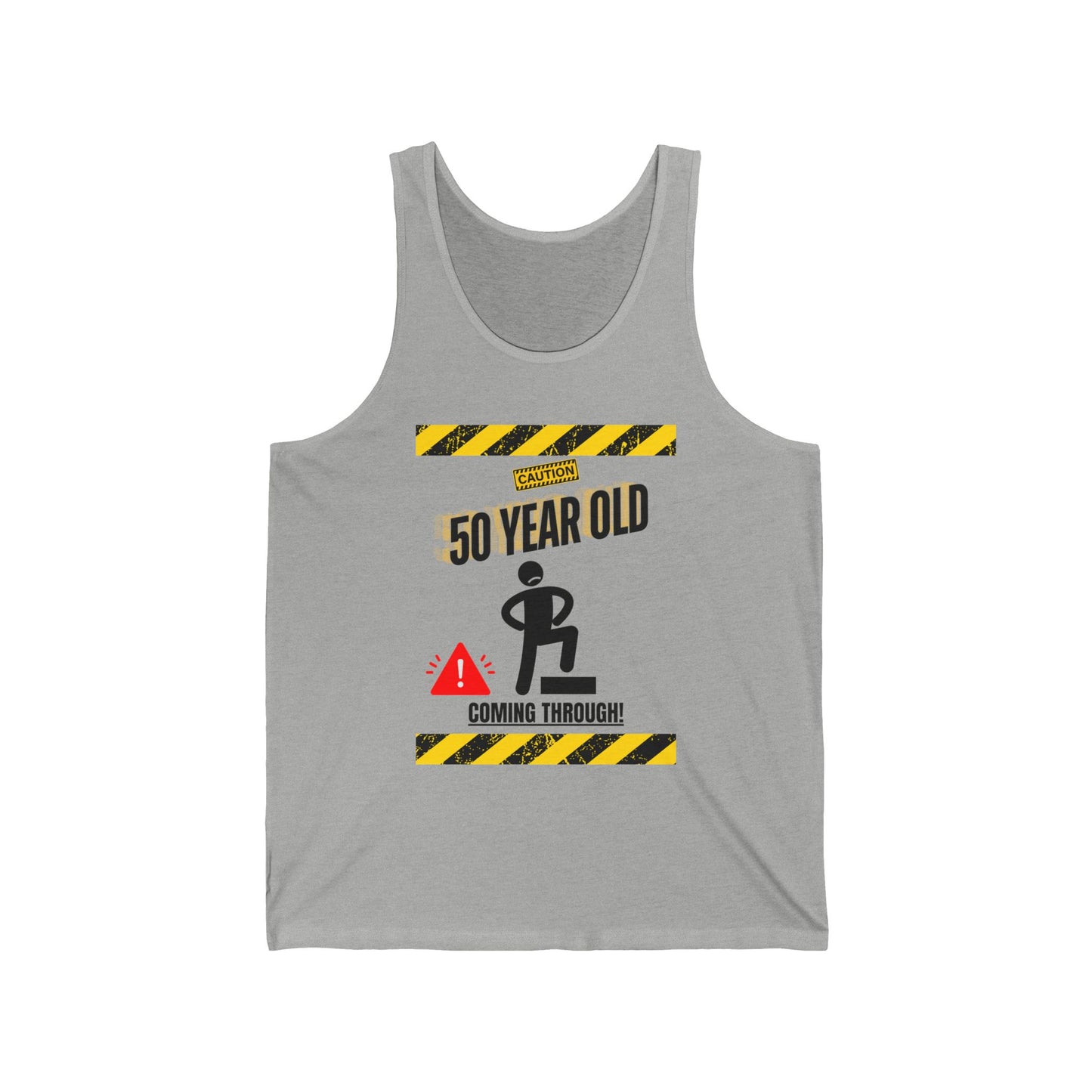 Caution 50 year old / Unisex Jersey Tank