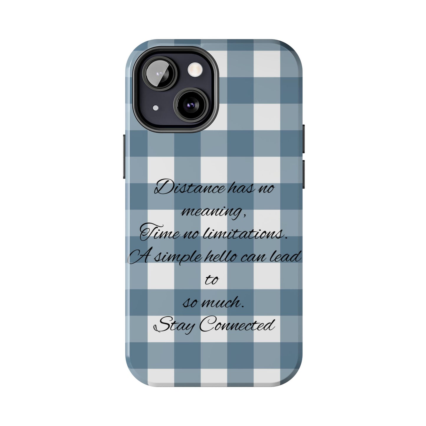 Blue checkered / Tough Phone Cases