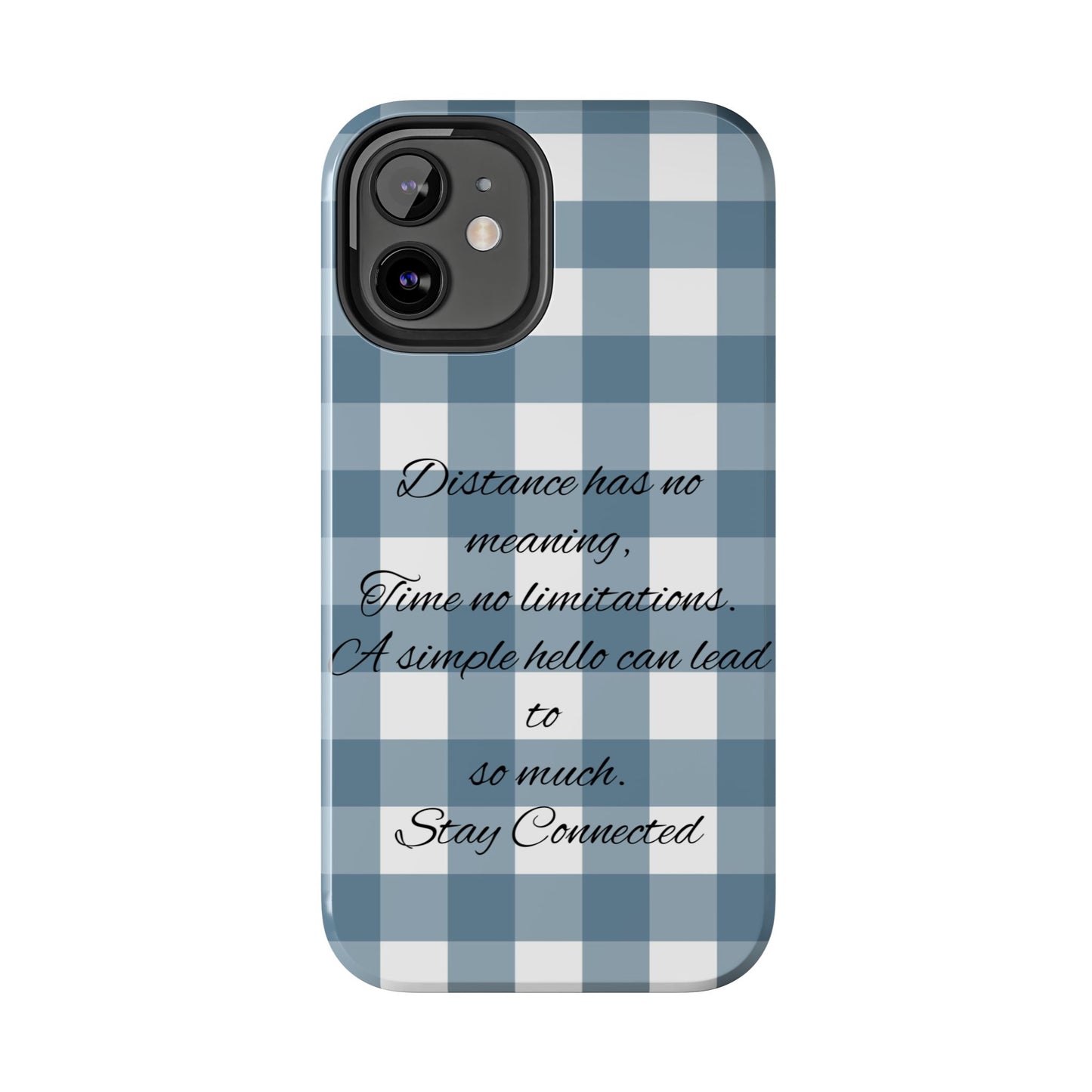 Blue checkered / Tough Phone Cases