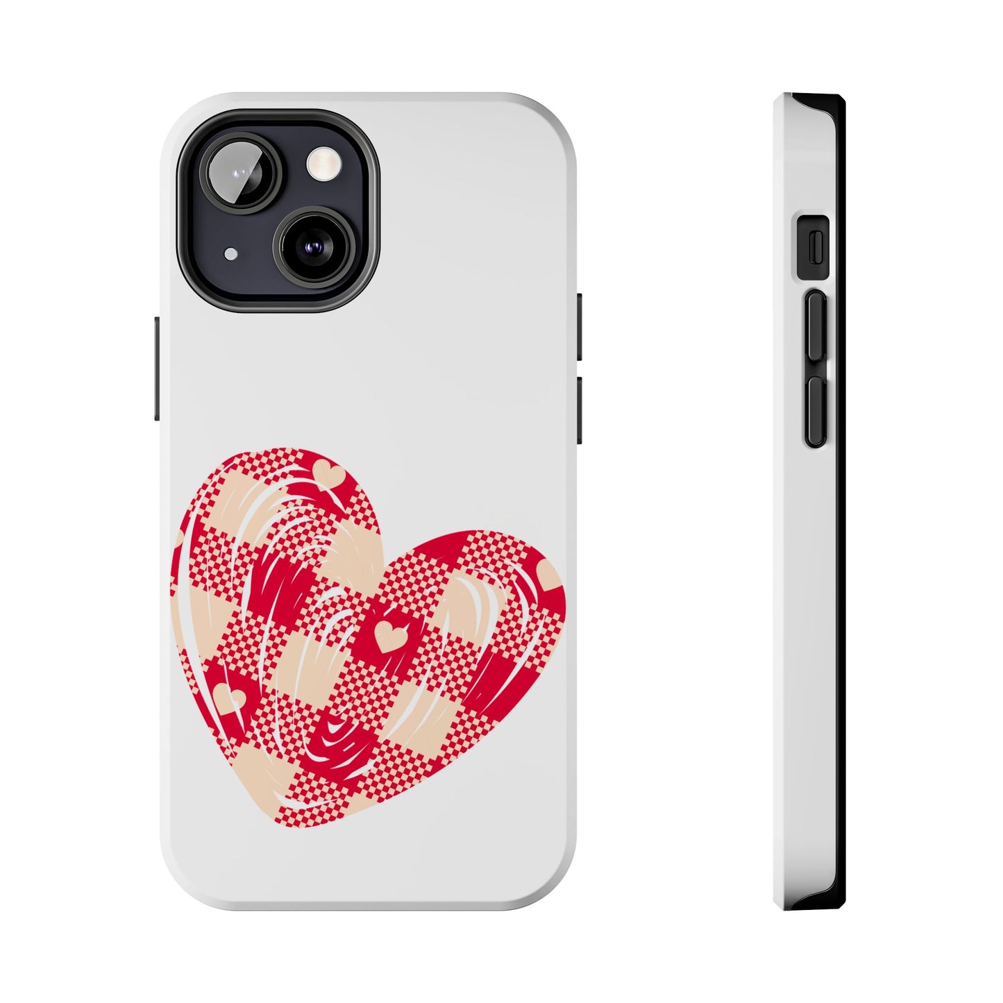 Checkered heart / Tough Phone Cases