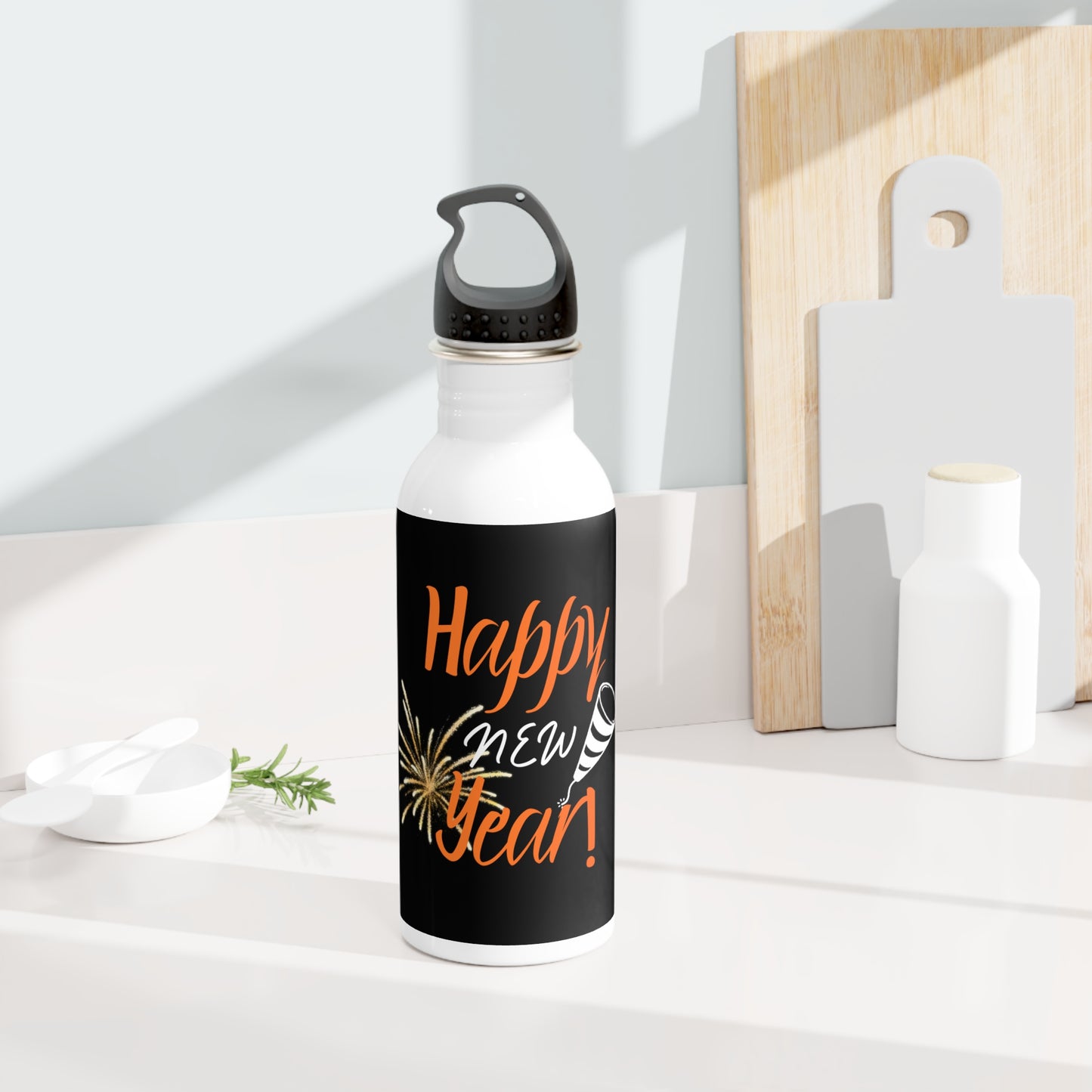 Happy New Years / Stainless Steel Water Bottle