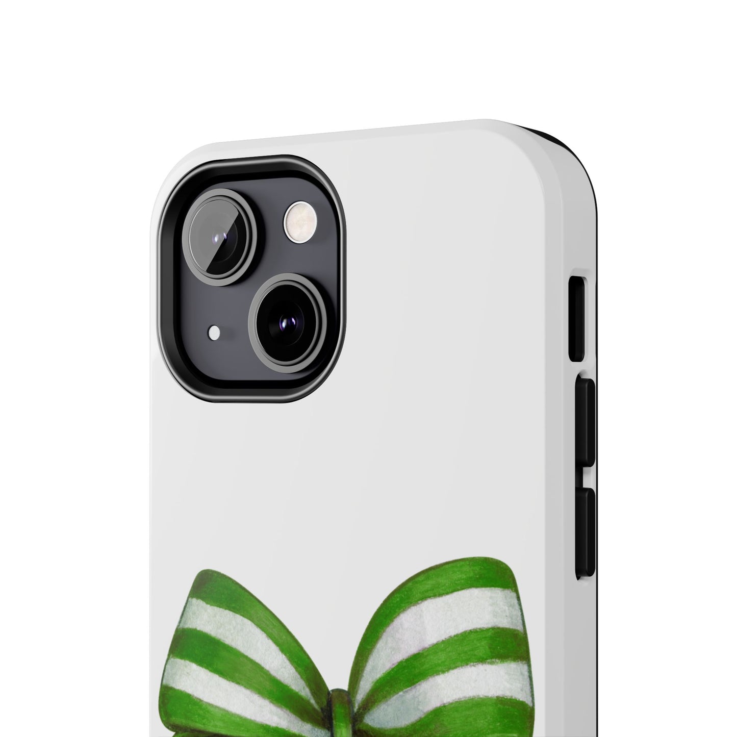 Green striped bow / Tough Phone Cases