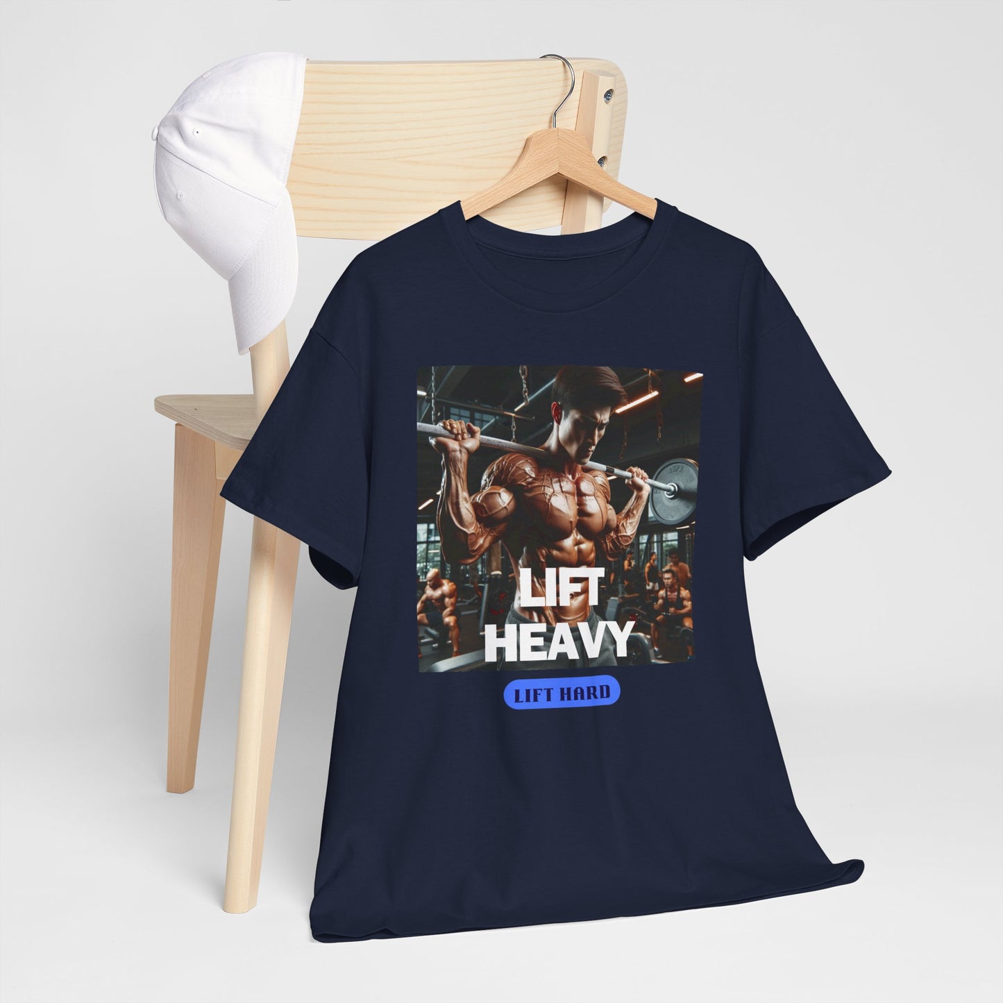 Lift heavy lift hard Unisex Heavy Cotton Tee