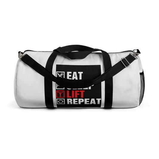 Eat sleep lift repeat / Duffel Bag