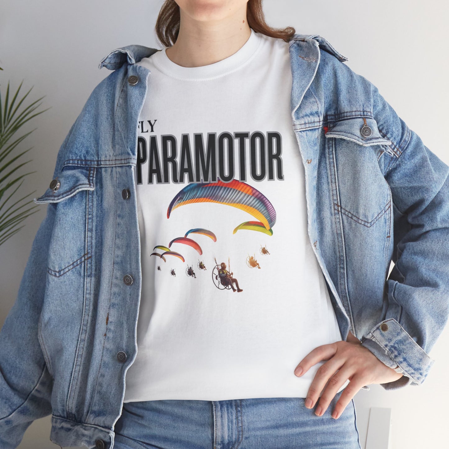 Fly Paramotor Unisex Heavy Cotton Tee