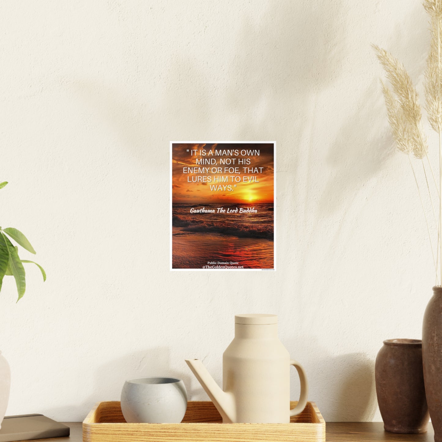 It's a mans own mind quote / Photo Art Paper Posters