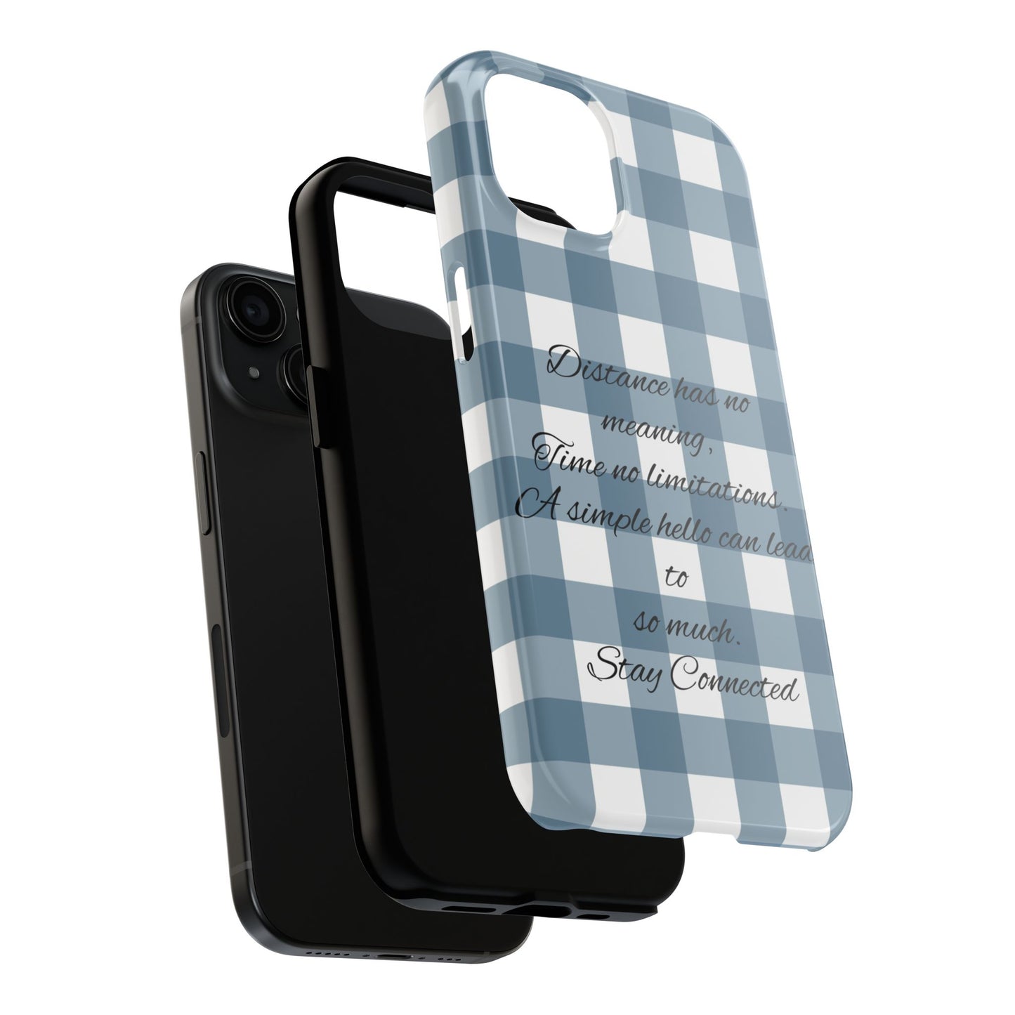 Blue checkered / Tough Phone Cases