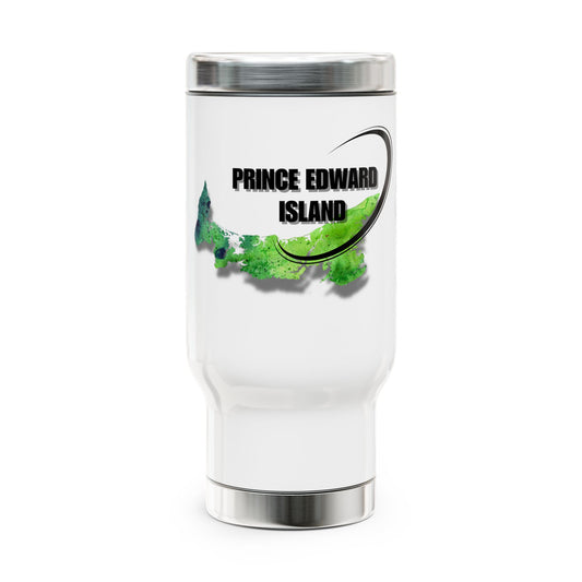 Prince Edward Island / Stainless Steel Travel Mug with Handle, 14oz