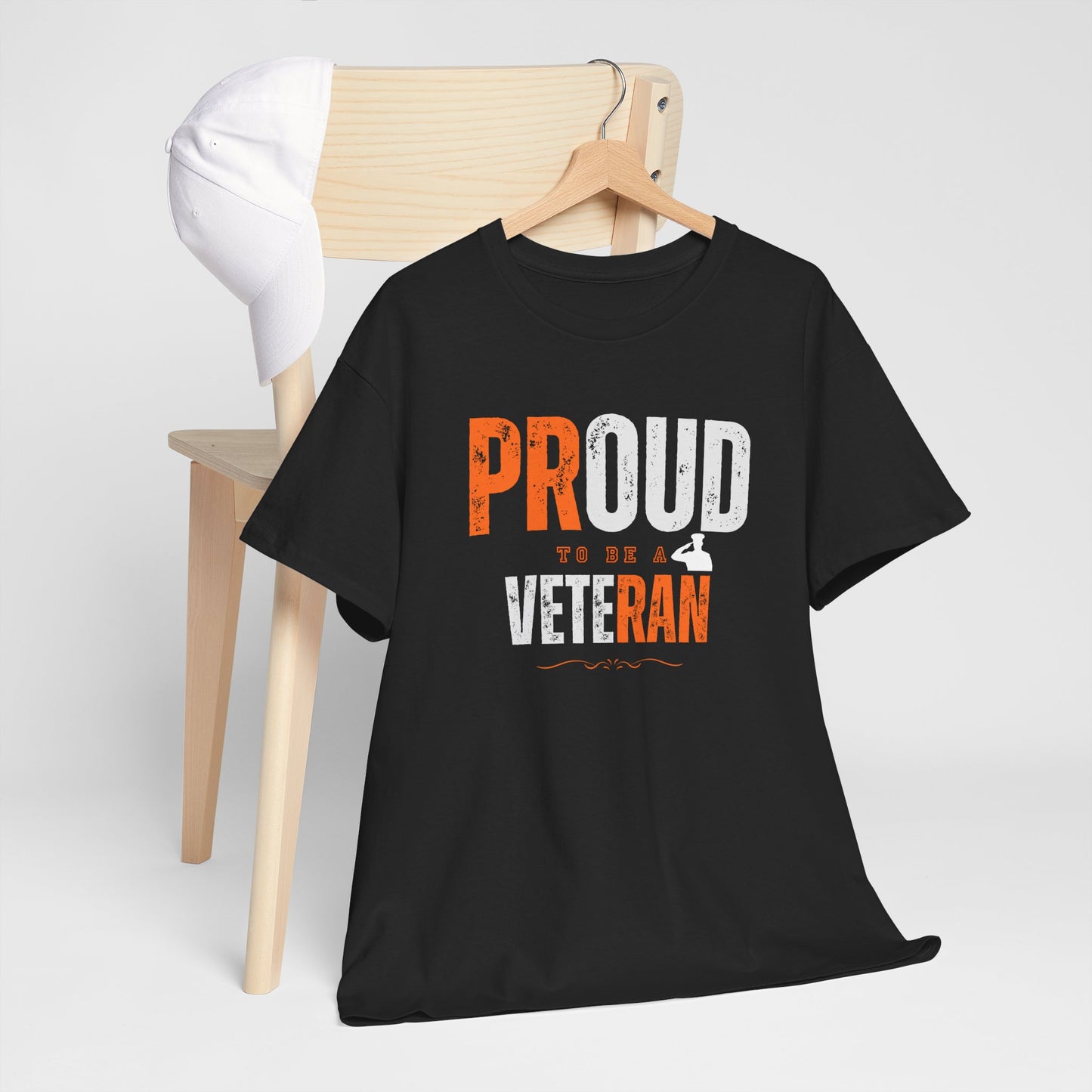 Proud to be a Veteran Unisex Heavy Cotton Tee