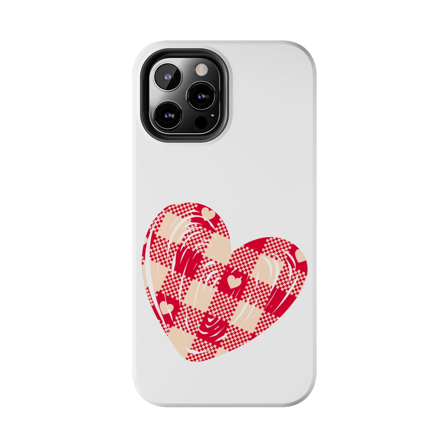 Checkered heart / Tough Phone Cases