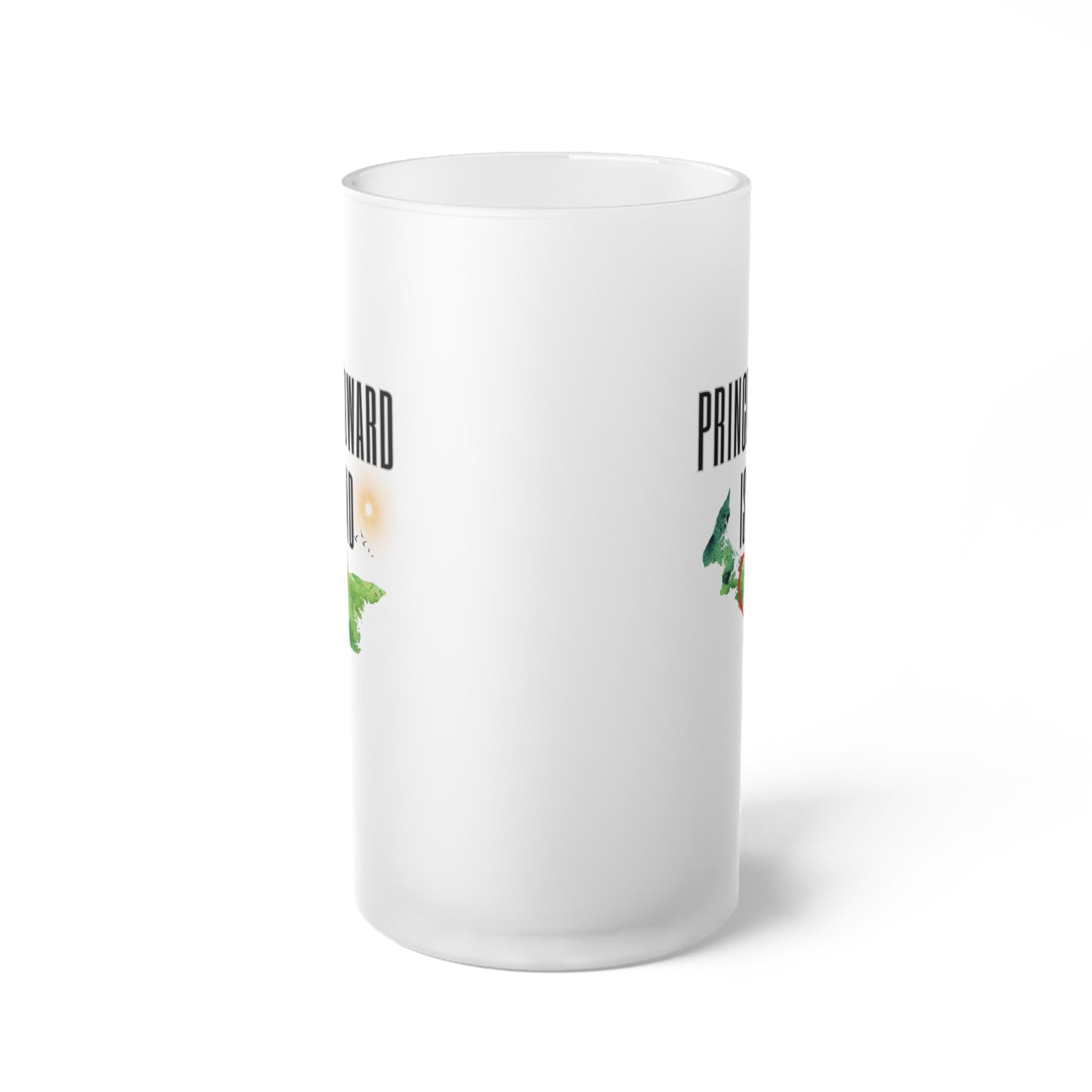 Prince Edward Island / Frosted Glass Beer Mug 16 oz