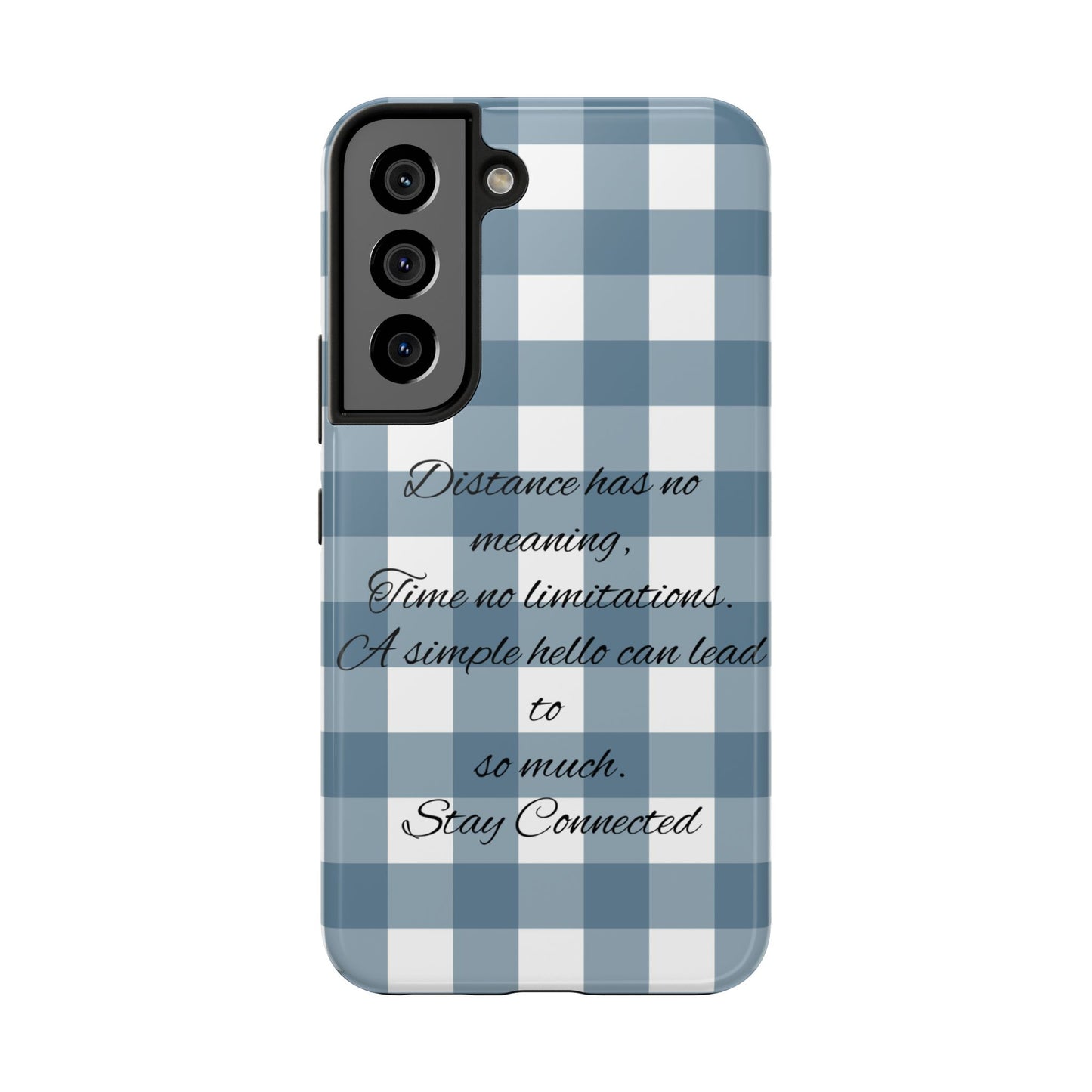 Blue checkered / Tough Phone Cases