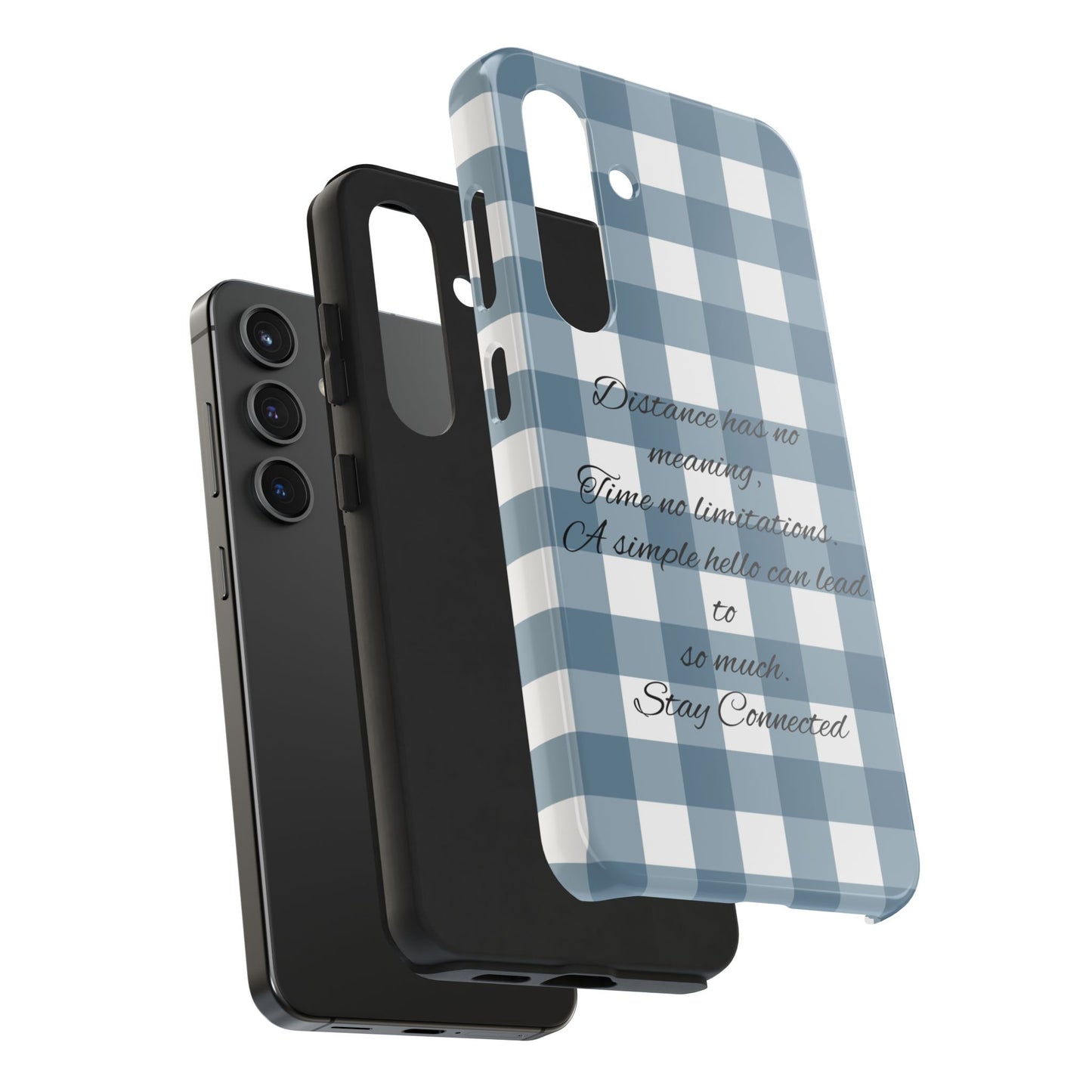 Blue checkered / Tough Phone Cases