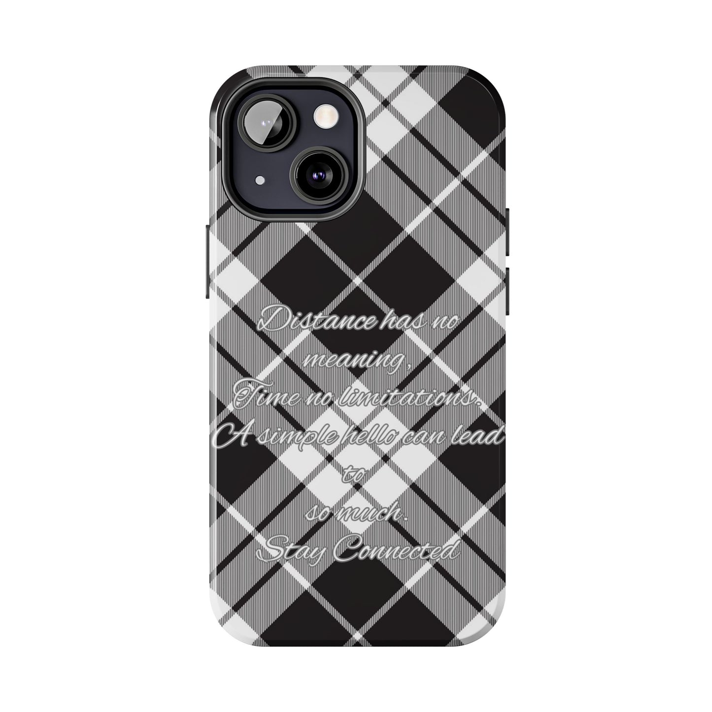 Black checkered plaid / Tough Phone Cases