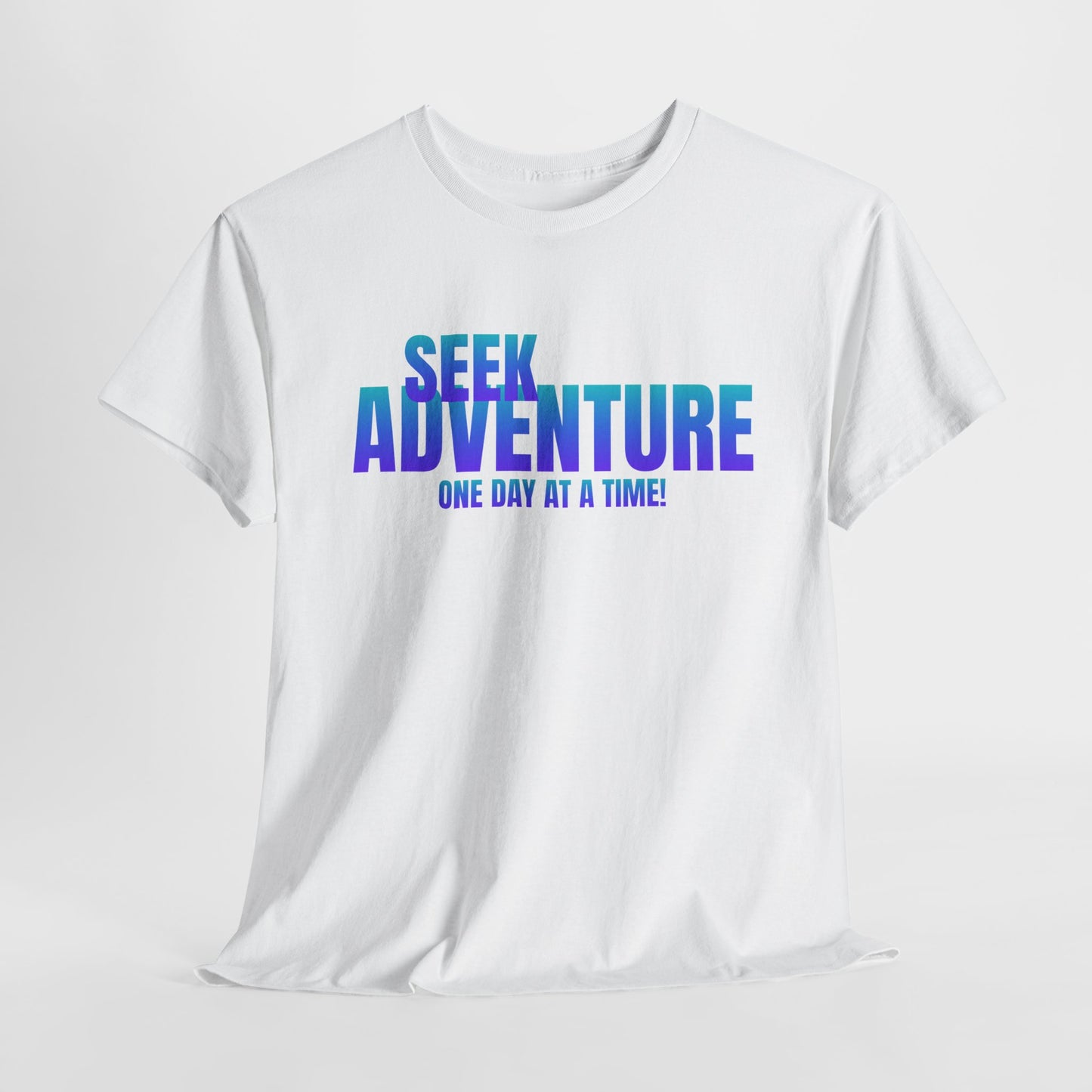 Seek Adventure quote Unisex Heavy Cotton Tee