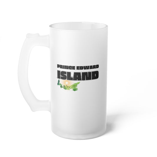 Prince Edward Island / Frosted Glass Beer Mug 16 oz