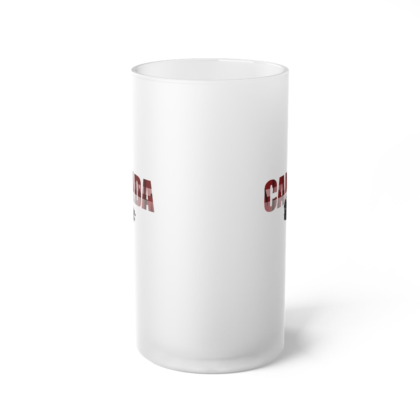 Canada / Frosted Glass Beer Mug 16 oz