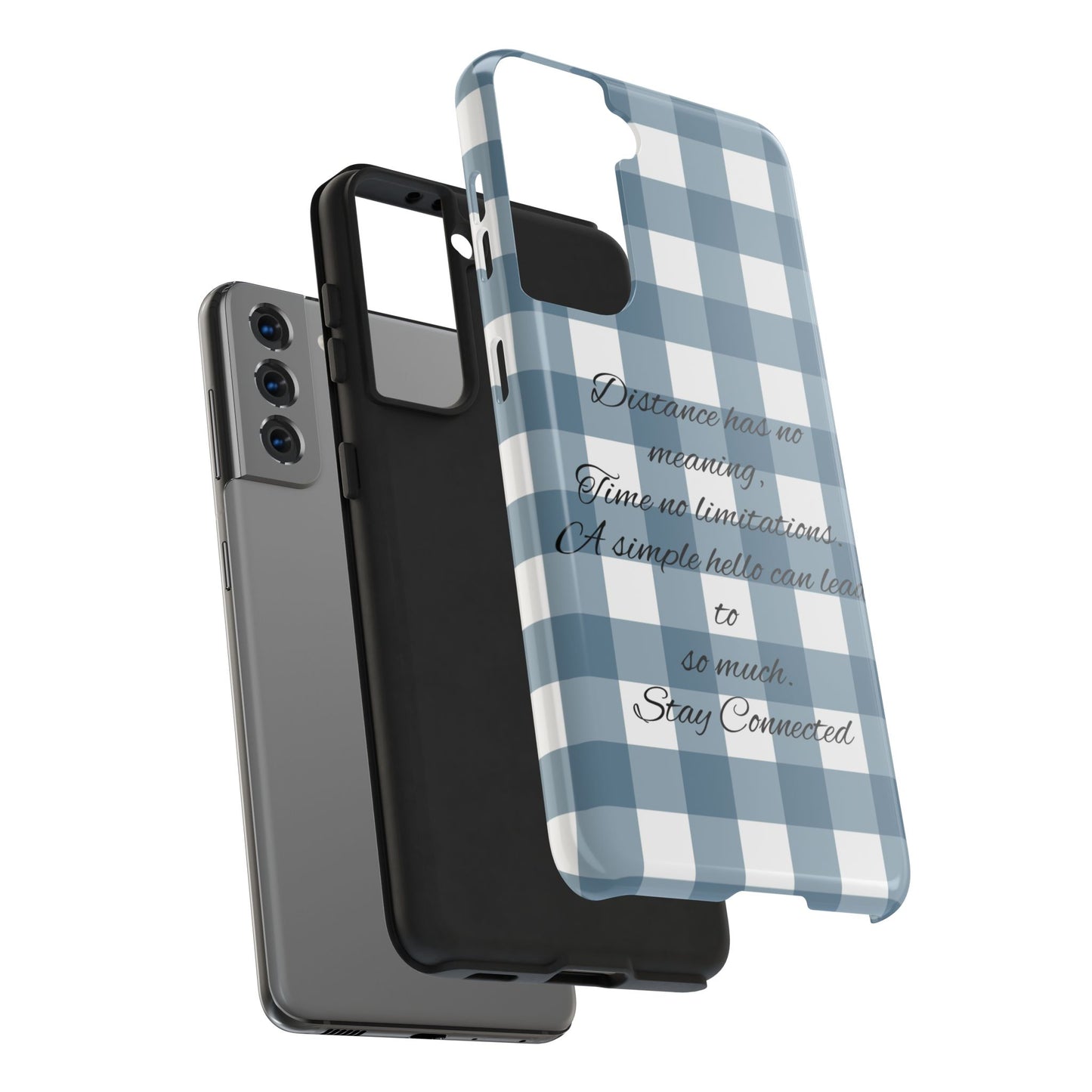 Blue checkered / Tough Phone Cases