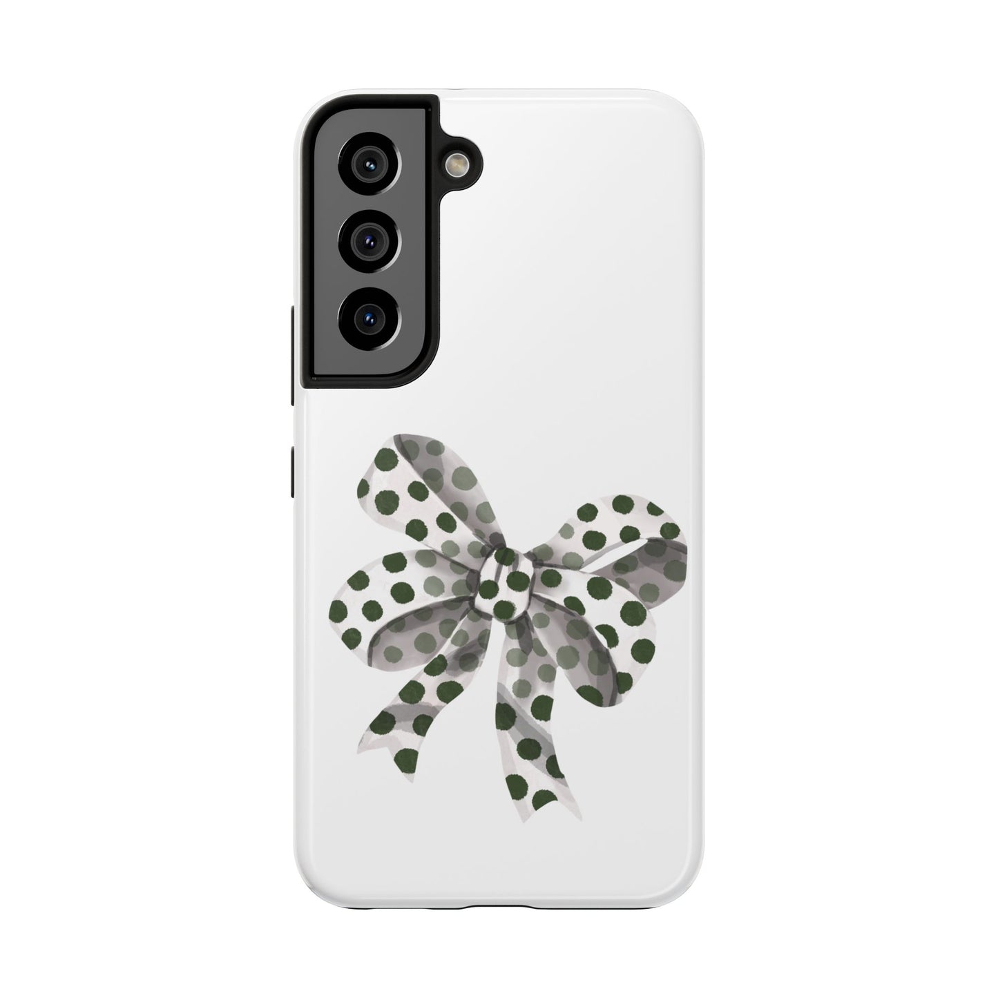 Polka dot bow / Tough Phone Cases