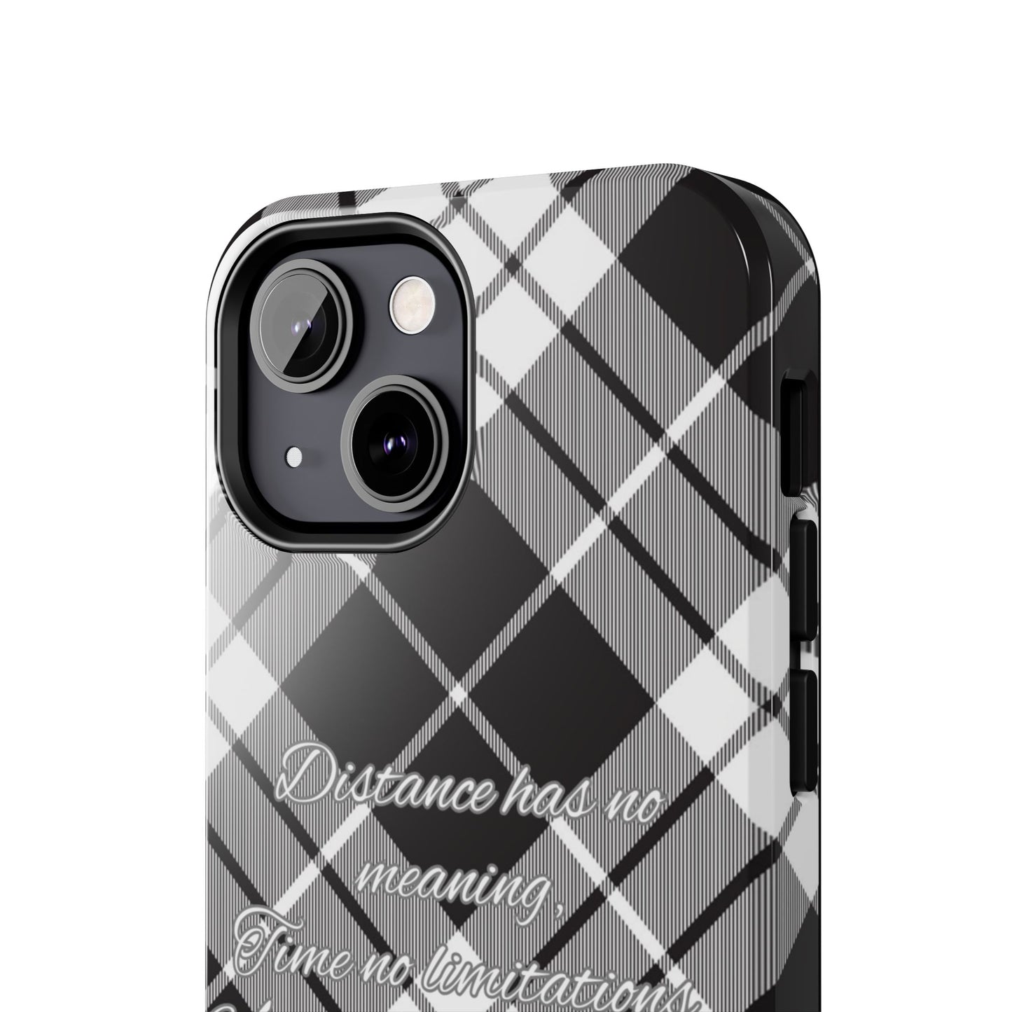 Black checkered plaid / Tough Phone Cases