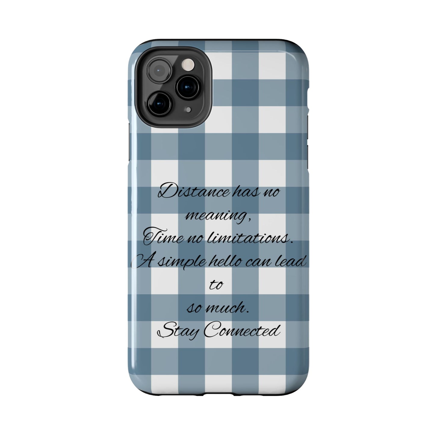 Blue checkered / Tough Phone Cases