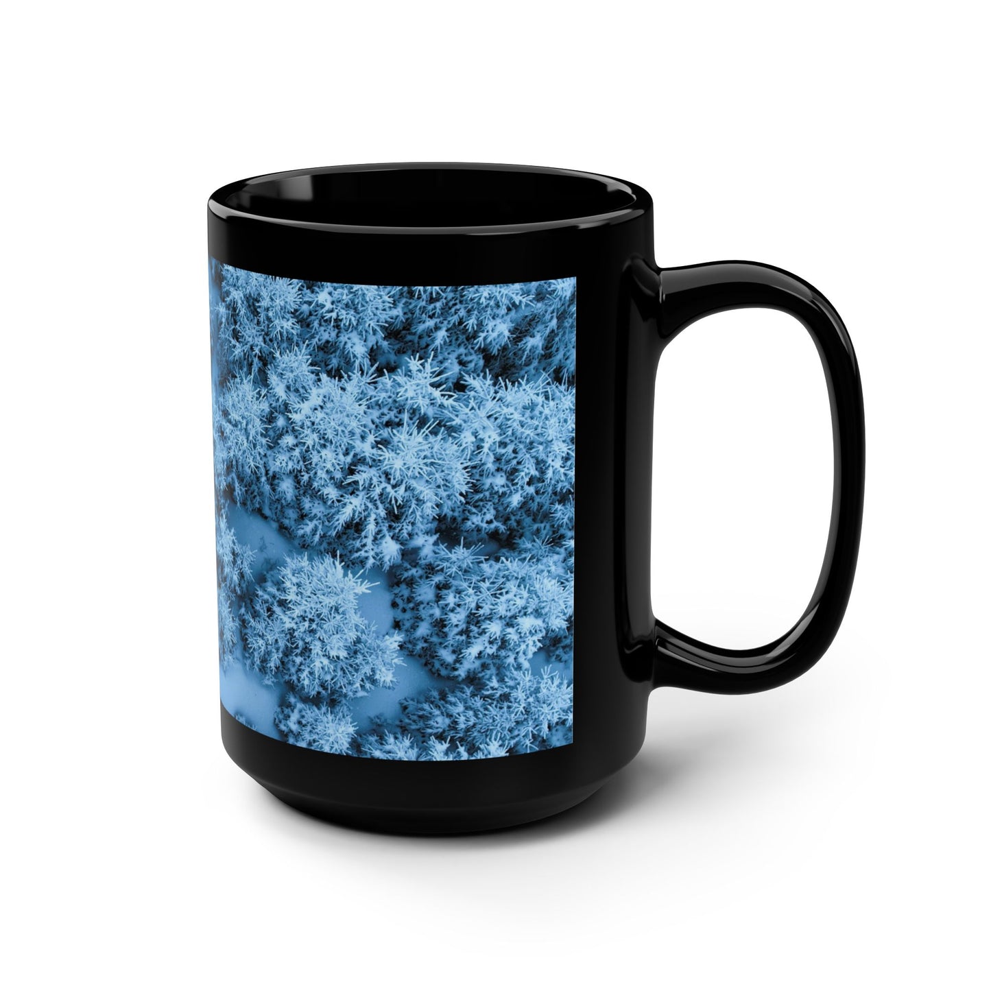 Winter Frost / Black Mug, 15oz