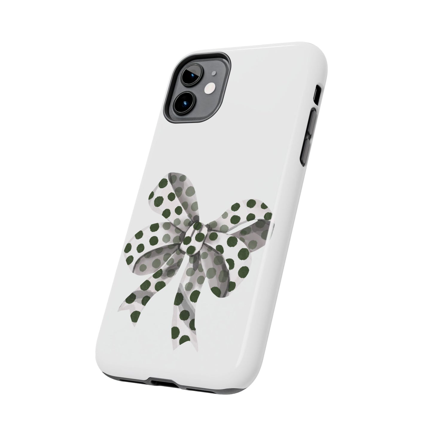 Polka dot bow / Tough Phone Cases