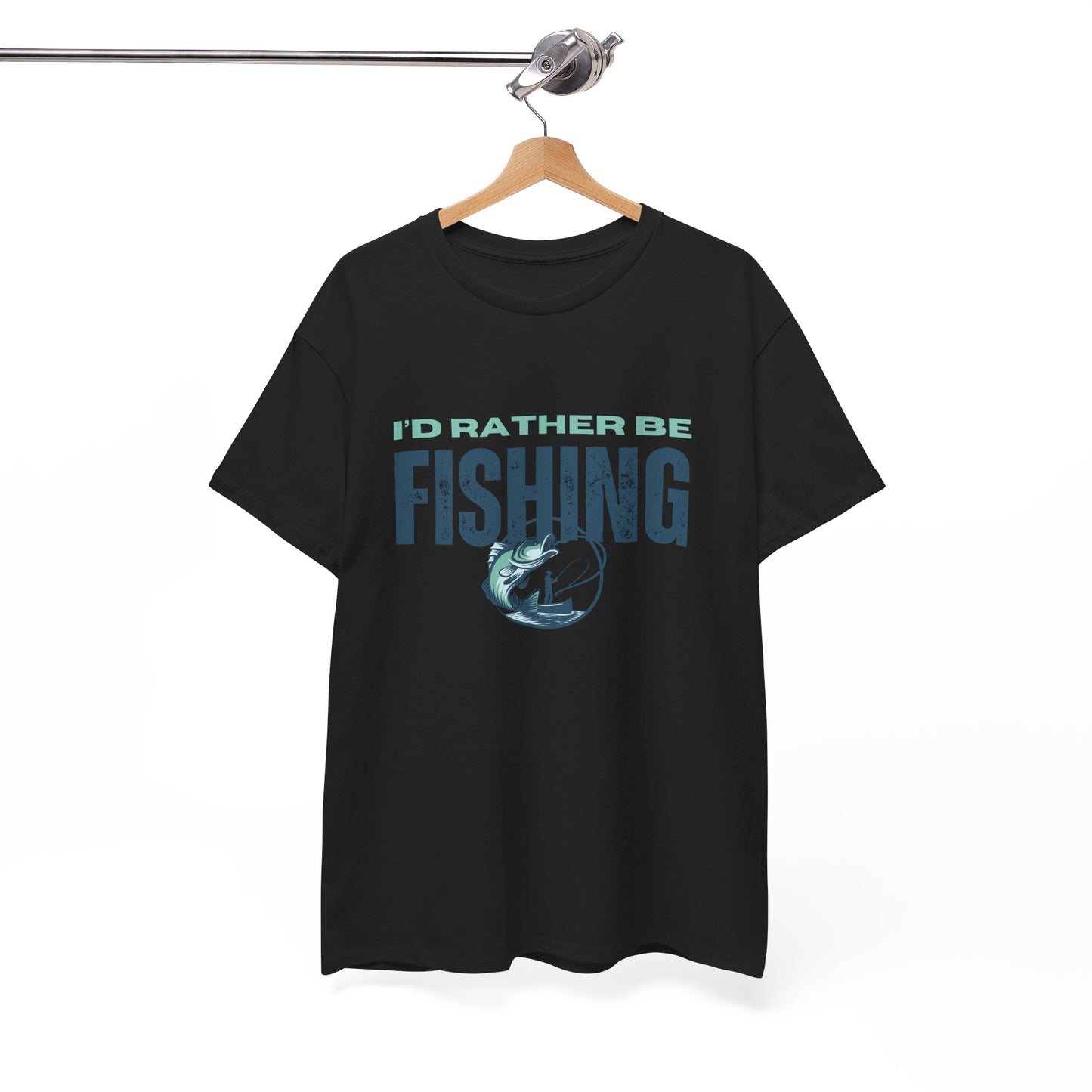 I'd Rather Be Fishing Unisex Heavy Cotton Tee