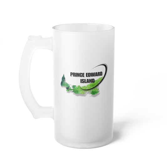 Prince Edward Island / Frosted Glass Beer Mug 16 oz
