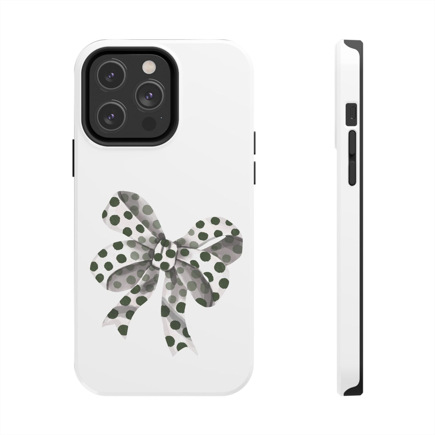 Polka dot bow / Tough Phone Cases