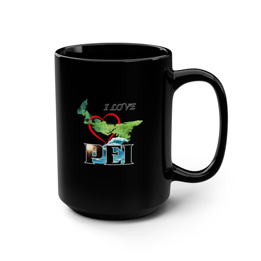 I Love PEI / Black Mug, 15oz