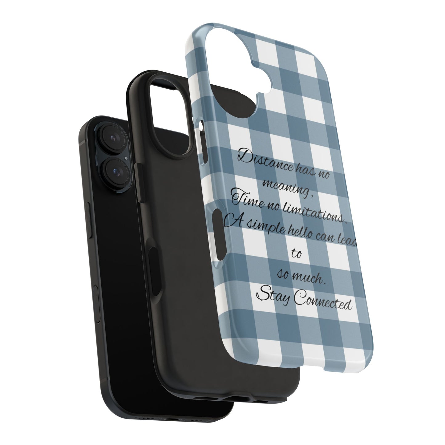 Blue checkered / Tough Phone Cases