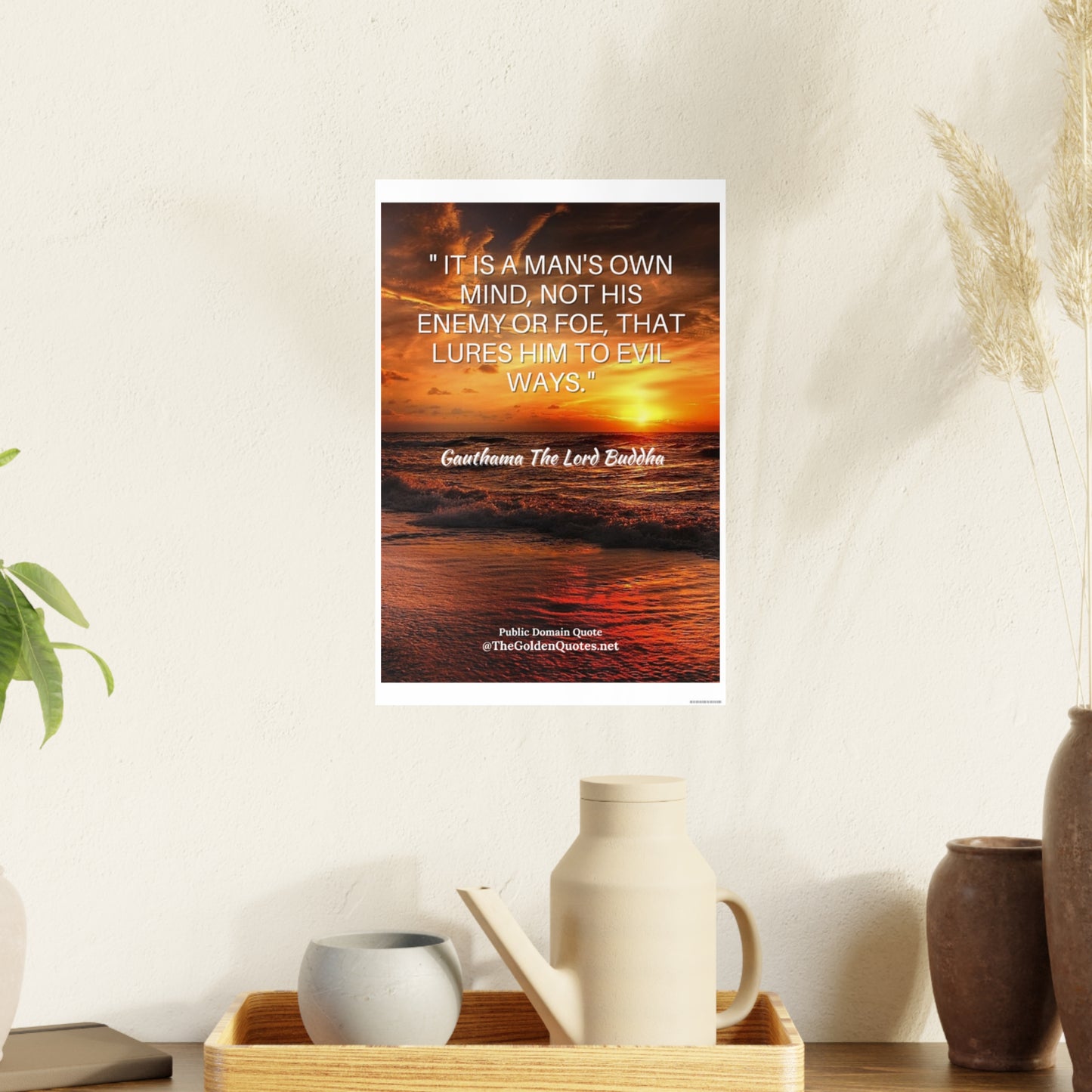 It's a mans own mind quote / Photo Art Paper Posters