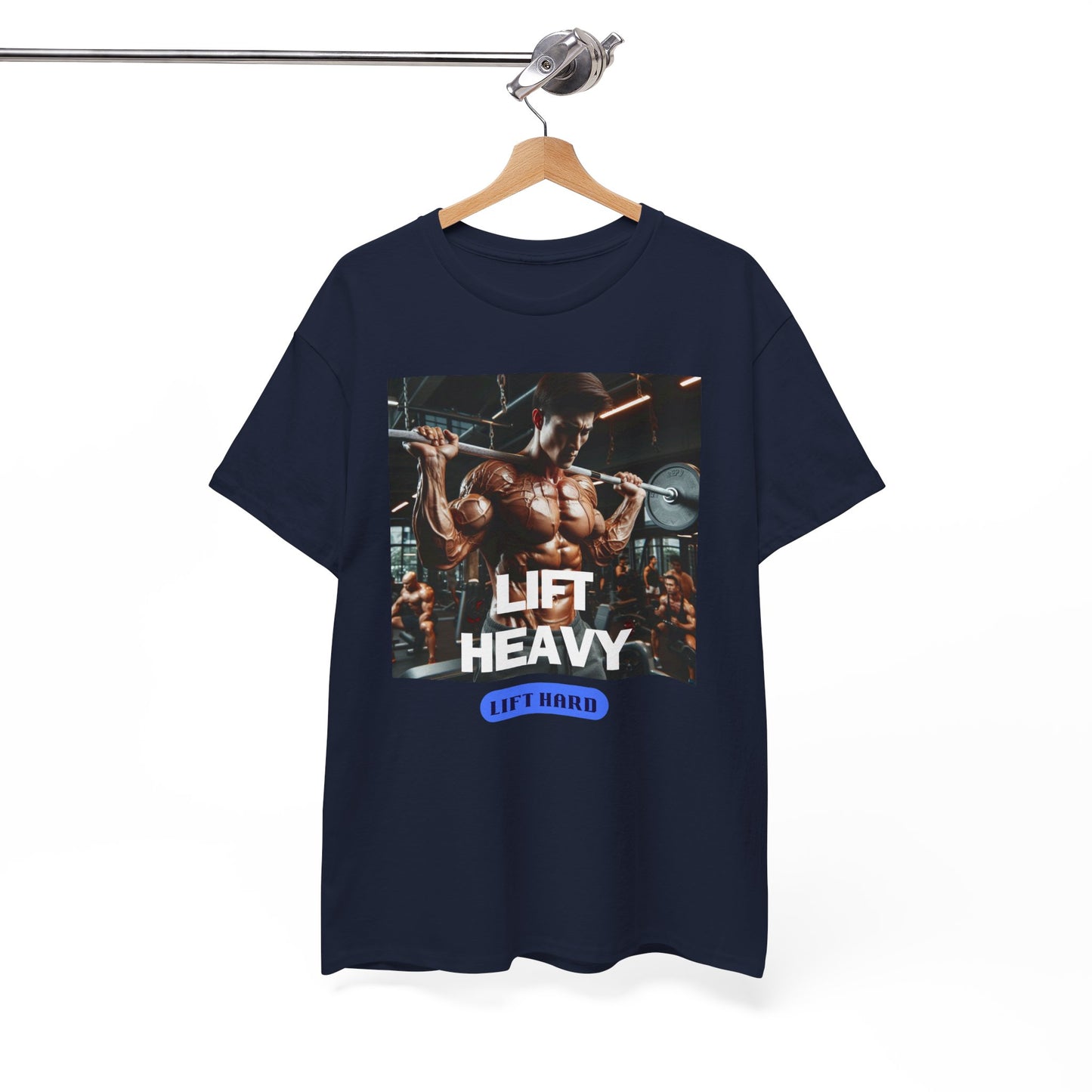 Lift heavy lift hard Unisex Heavy Cotton Tee