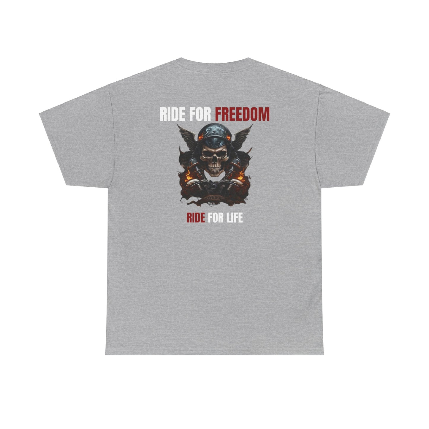 Ride for Freedom Ride for Life Unisex Heavy Cotton Tee